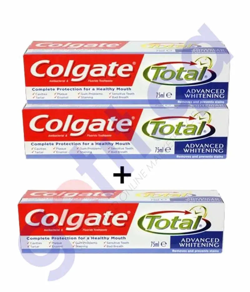 Colgate Total Advanced Whitening Toothpaste – 75Ml (Buy 2, Get 1 Free) 1