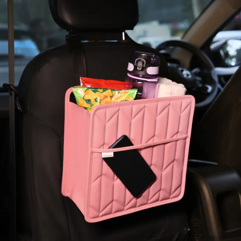 Collapsible Car Backseat Organizer – Compact Foldable Design With Front Pocket 1