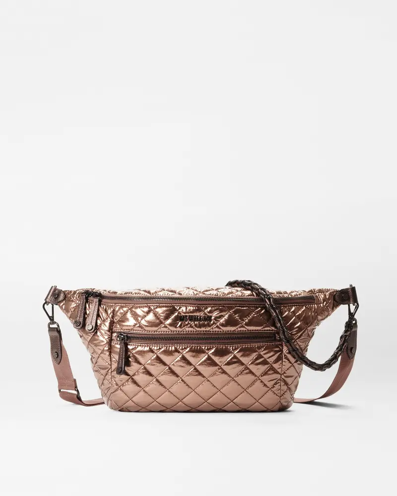 Copper Metallic Lacquer Crosby Sling Crossbody Bag 1
