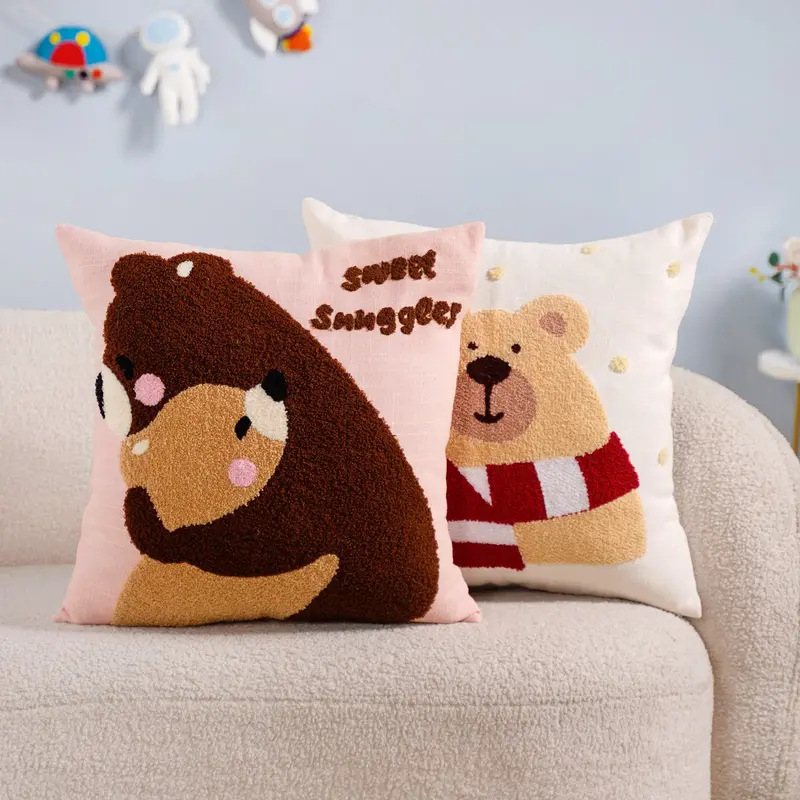 Cozy Animal-Themed Pillow Covers – Matching Set Of 2 (40X40 Cm) 1