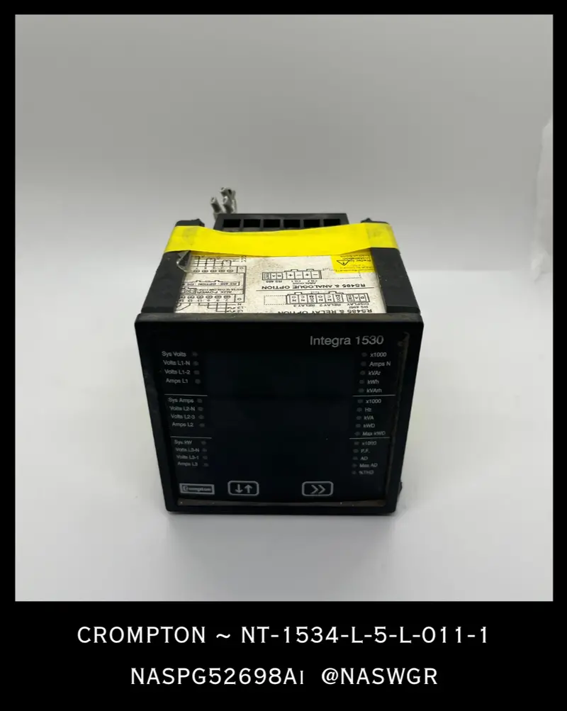Crompton Integra 1530 Int-1534-L-5-L-011-1 Programmable Relay 1