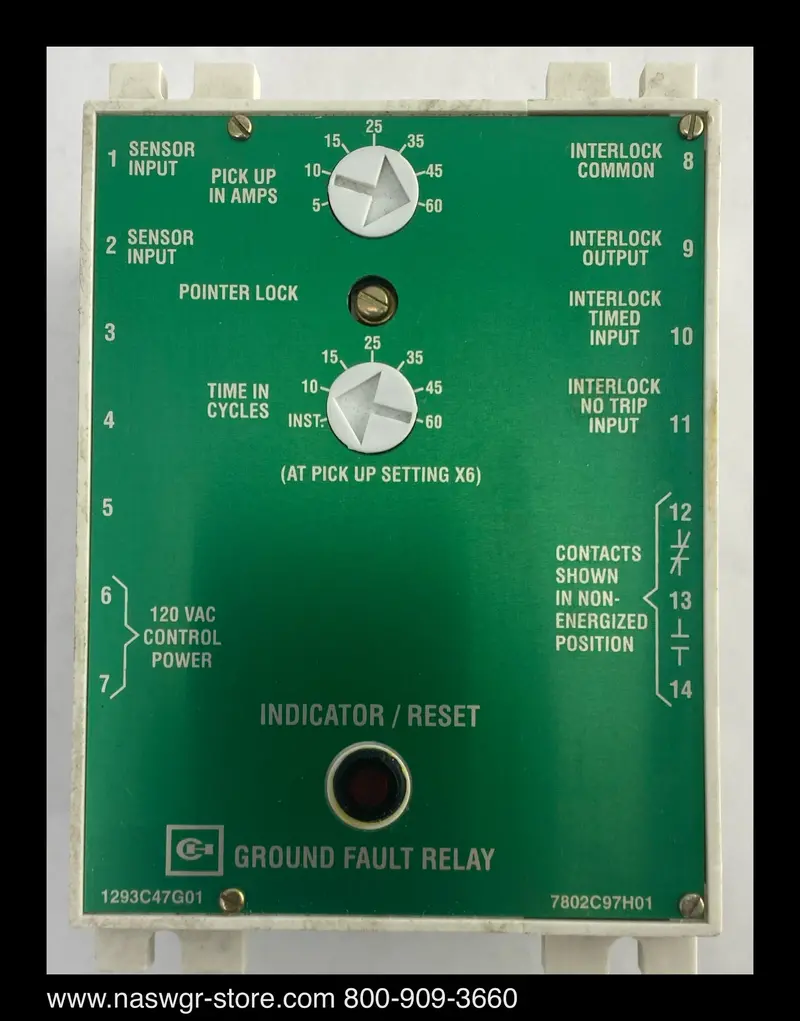 Cutler-Hammer 1293C47G01 Ground Fault Sensing Relay 1