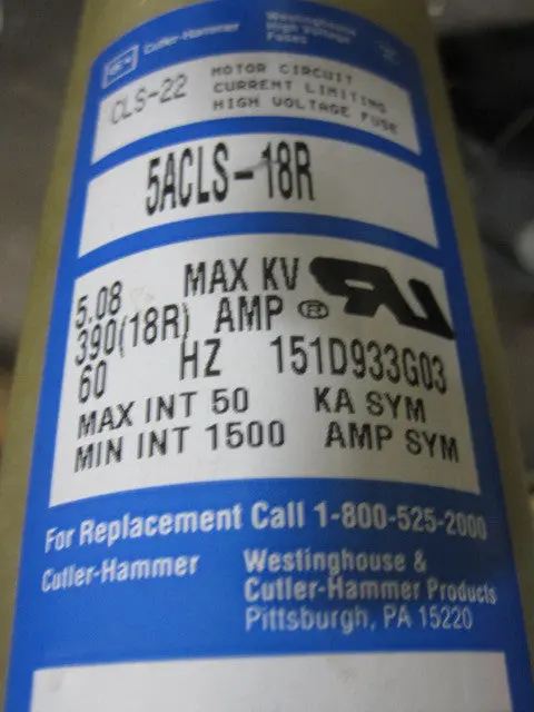 Cutler-Hammer 151D933G03 Cls-22 Fuse – 22Kv Replacement 1