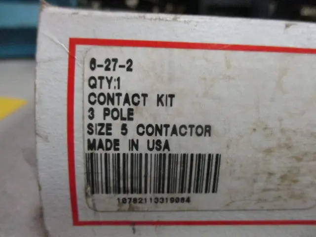 Cutler Hammer 6-27-2 Size 5 Contact Kit For Maintenance & Replacement 1