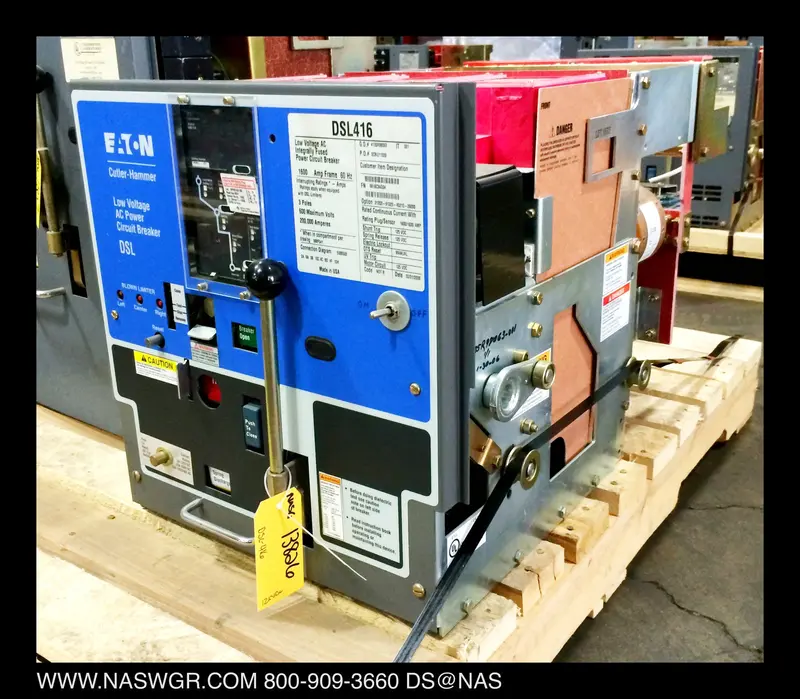 Cutler-Hammer Dsl-416 Molded Case Circuit Breaker – 1600A, Electrically Operated/Draw-Out 1