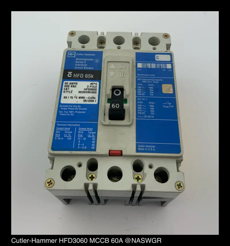 Cutler-Hammer Hfd3060 60-Amp Molded Case Circuit Breaker 1