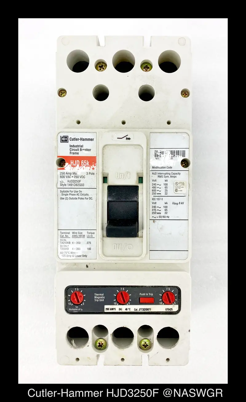 Cutler-Hammer Hjd3250F 225A Molded Case Circuit Breaker – Legacy Ul 489 Compliant – Unused 1