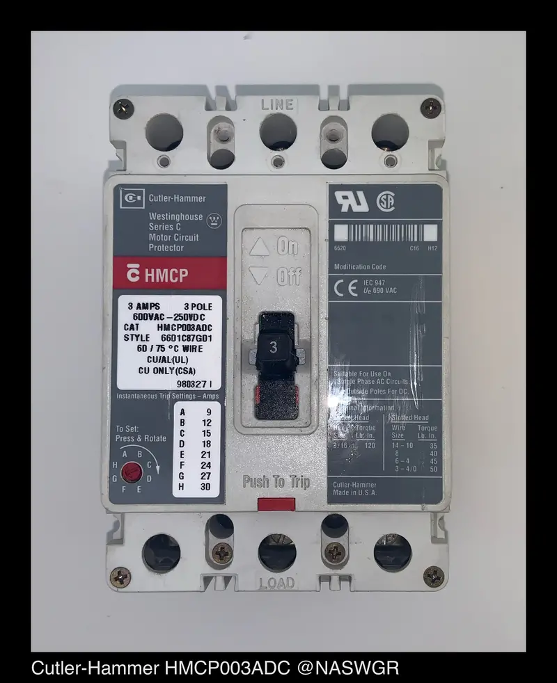 Cutler-Hammer Hmcp003Adc Motor Circuit Protector 1