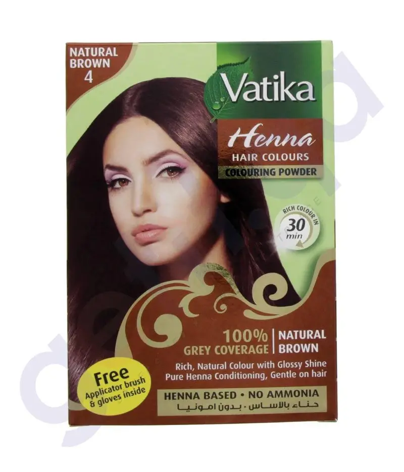 Dabur Vatika Natural Henna Hair Color – Warm Brown Shade (60 G) 1