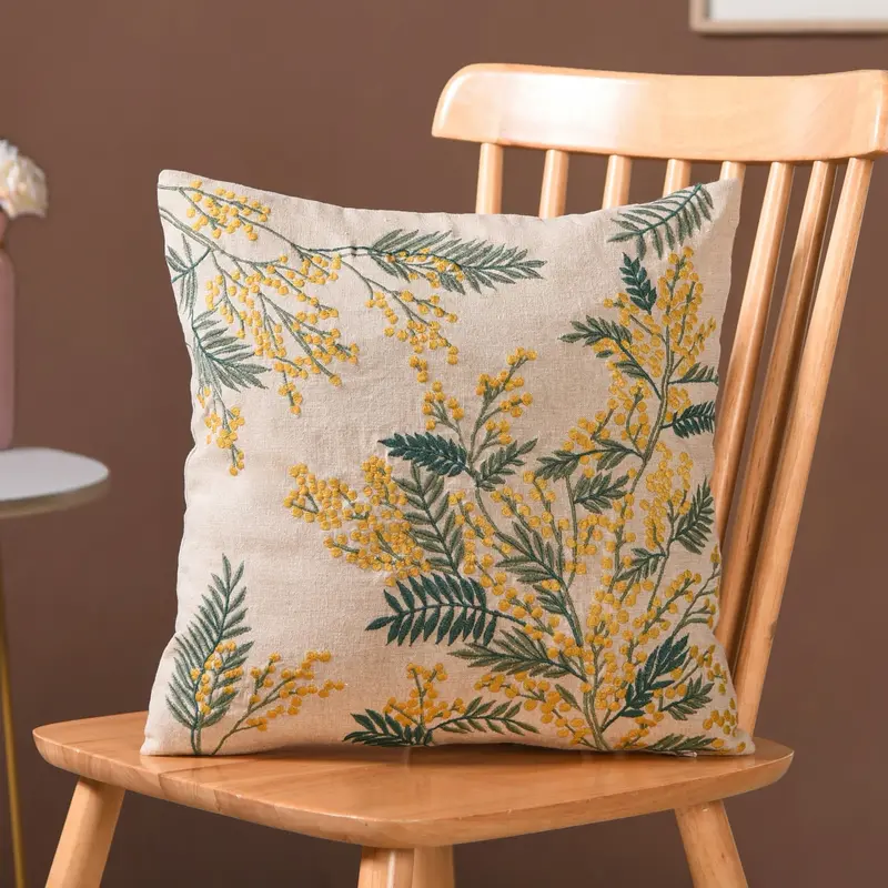 Dandelion Cluster Cotton Cushion Cover – 40X40Cm 1