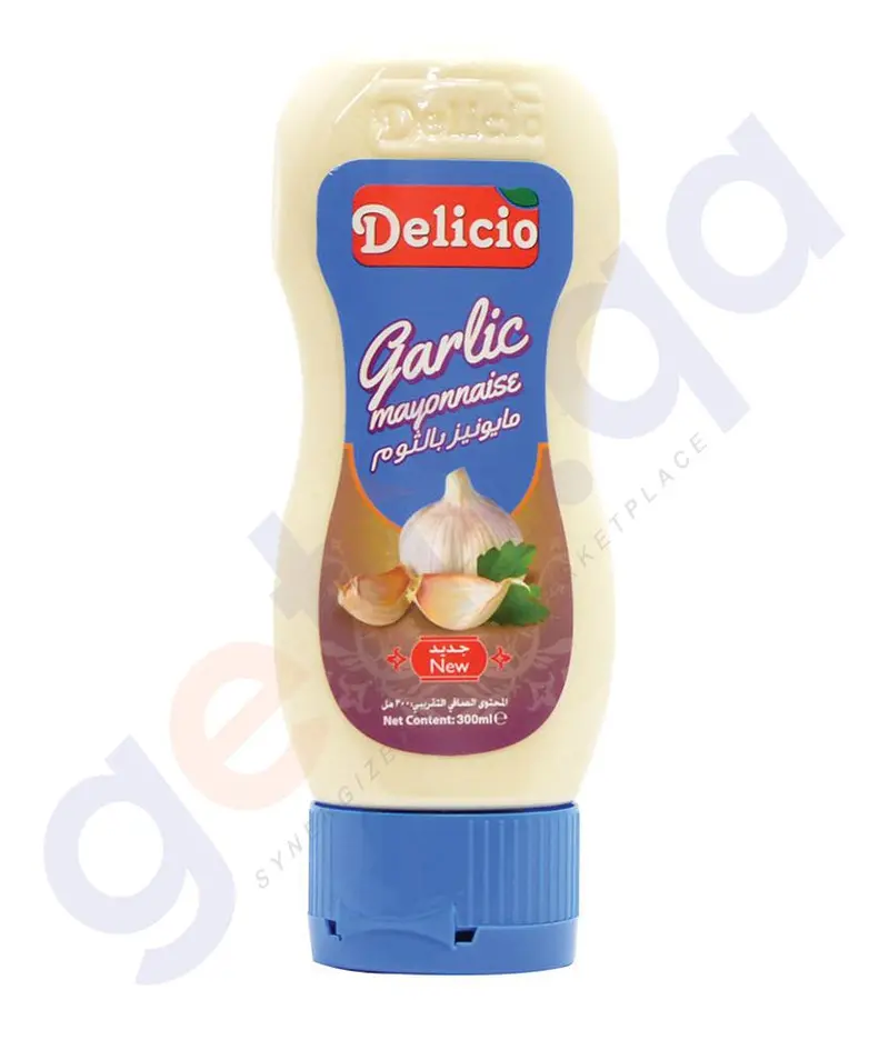 Delicio Garlic Mayonnaise – 300 Ml Pet Bottle 1