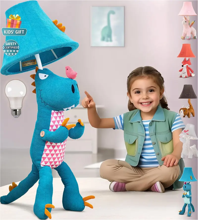 Dino-Shaped Night Light For Girls' Rooms — Charming Kids Lamp & Birthday Surprise 1