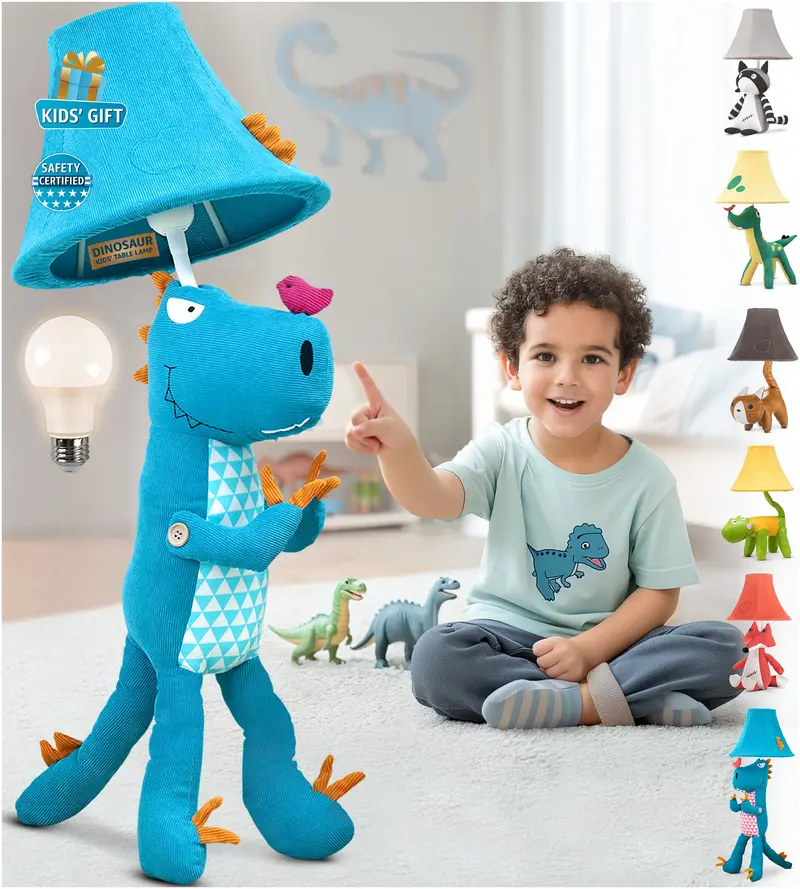 Dinosaur-Themed Night Light For Boys' Rooms — Playful Kids Lamp & Birthday Gift Idea 1