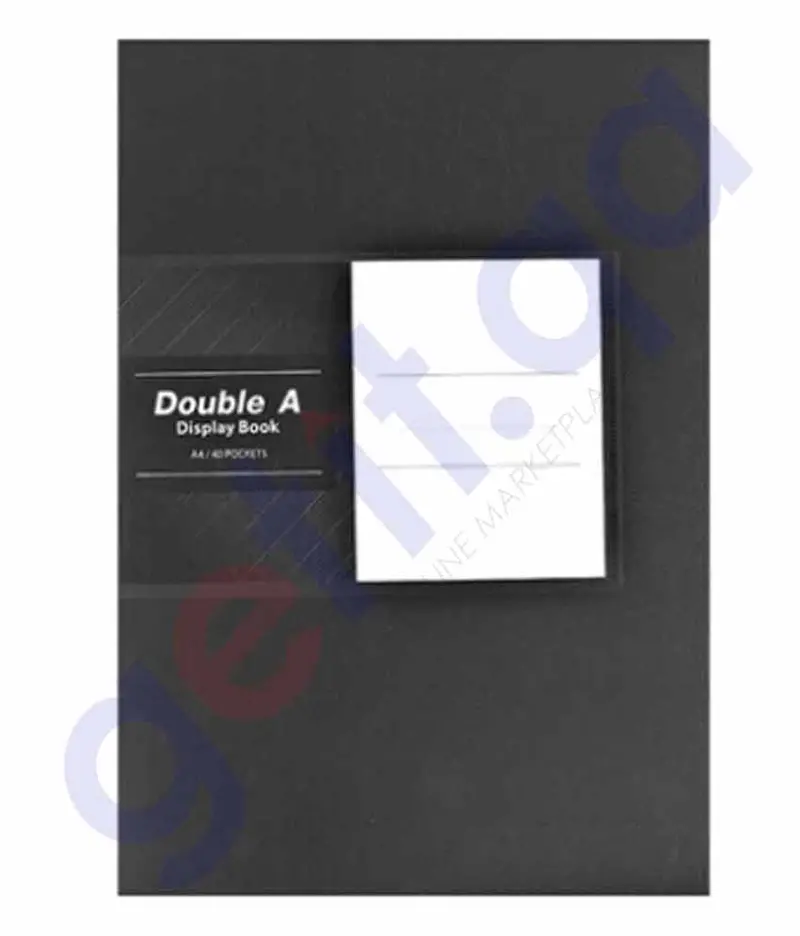 Double A A4 Black Display Book – 20-Pocket Presentation Binder 1