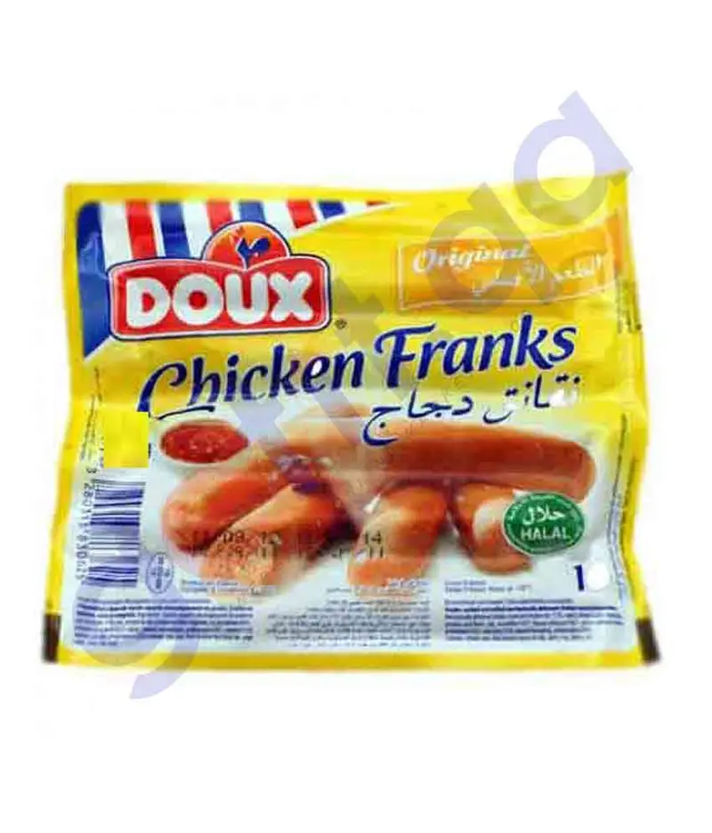 Doux Frozen Cooked Chicken Franks – 340 G 1