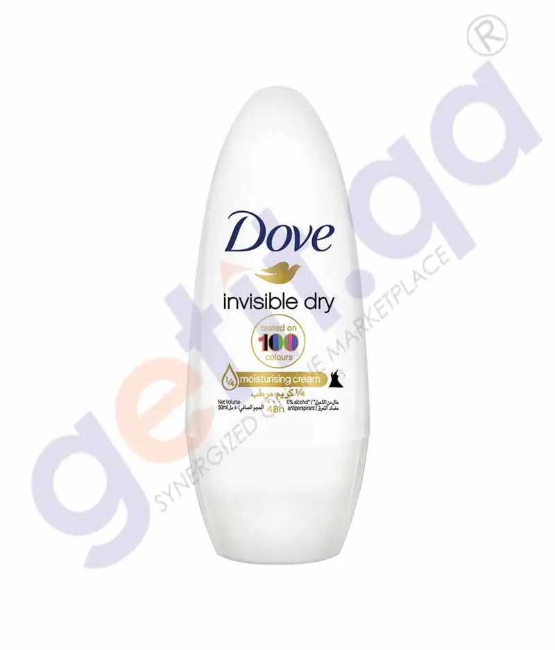 Dove Invisible Dry Roll-On Deodorant – 50Ml Lightweight & Non-Staining 1