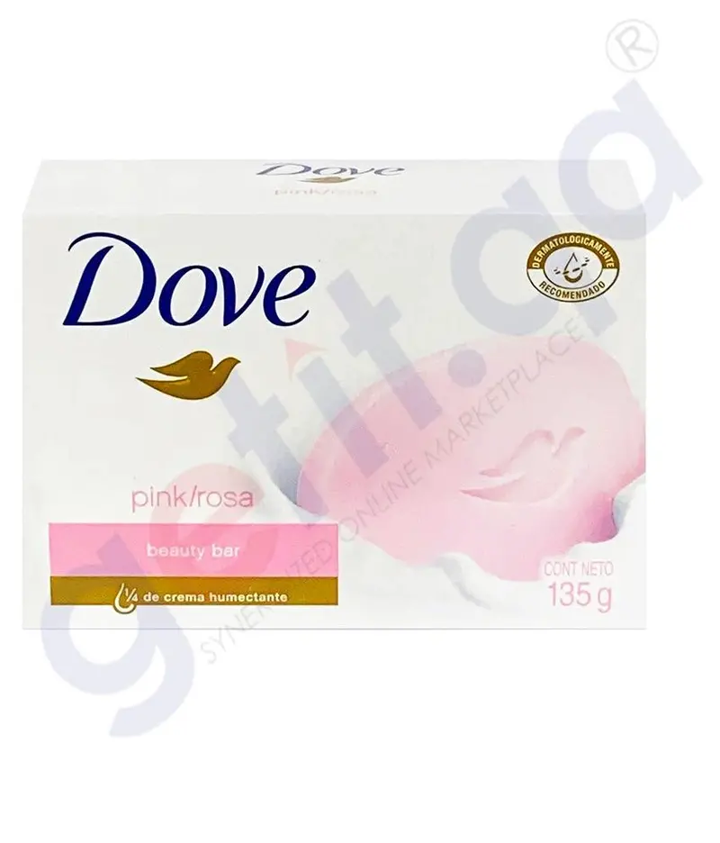 Dove Pink Beauty Bar Soap, 135G Moisturizing Cleanser 1