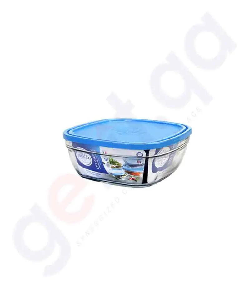 Duralex Freshbox Square Food Storage Container – Blue Lid Included 2