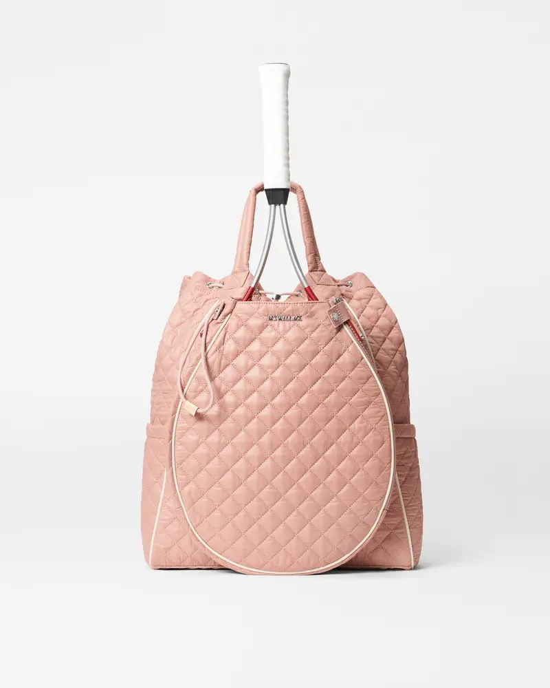 Dusty Rose & Ecru Doubles Tennis Convertible Backpack 1