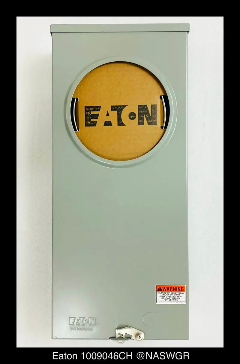 Eaton 1009046Ch 200A Meter Socket – 600V, 4-Jaw, Nema 3R Rated, Unused 1