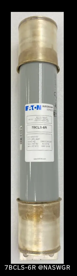 Eaton 7Bcls-6R High-Voltage Current-Limiting Fuse – 170A (6R), Unused 1