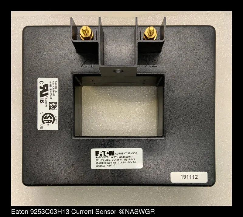 Eaton 9253C03H13 Precision Neutral Current Sensor – 3200:1 Ratio, Unused 1