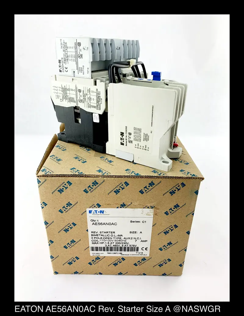 Eaton Ae56An0Ac Reversing Motor Starter – Size A, 120 Vac Coil 1