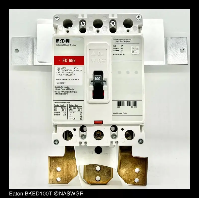 Eaton Bked100T Main/Subfeed Breaker Kit – 100A, Compatible With Ed3100Bp10 Panels 1