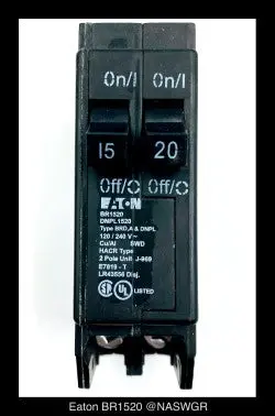 Eaton Br1520 Non-Ctl Plug-On Breaker – 15/20A Dual-Rated, Lot Of 10 (Unused) 1