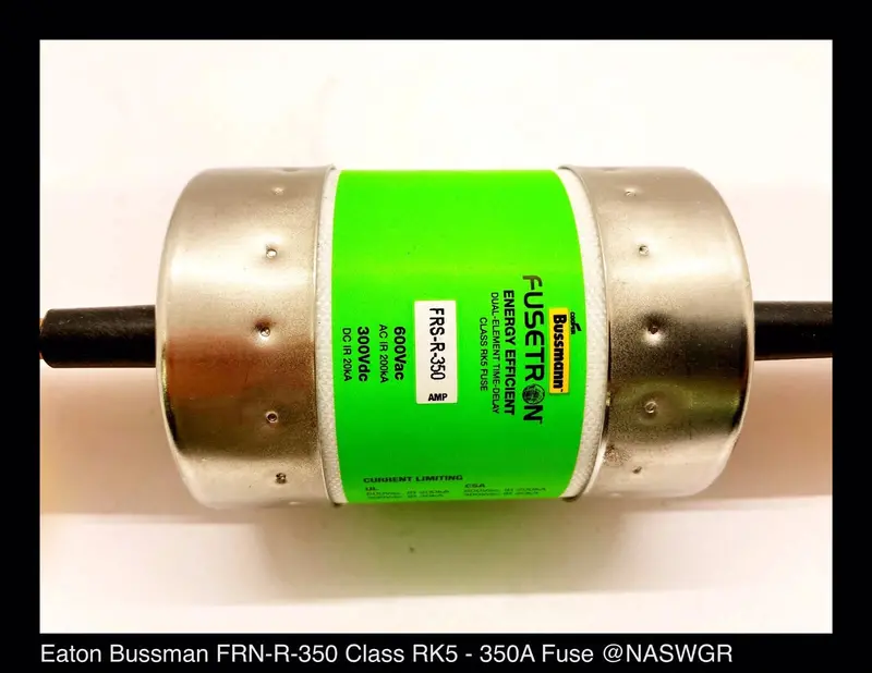 Eaton Bussmann Frs-R-350 Class Rk5 Fusetron® Fuse – 350A, New Surplus 1