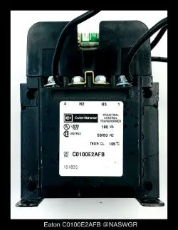 Eaton C0100E2Afb 100Va Control Transformer – 480V To 120V Step-Down 1