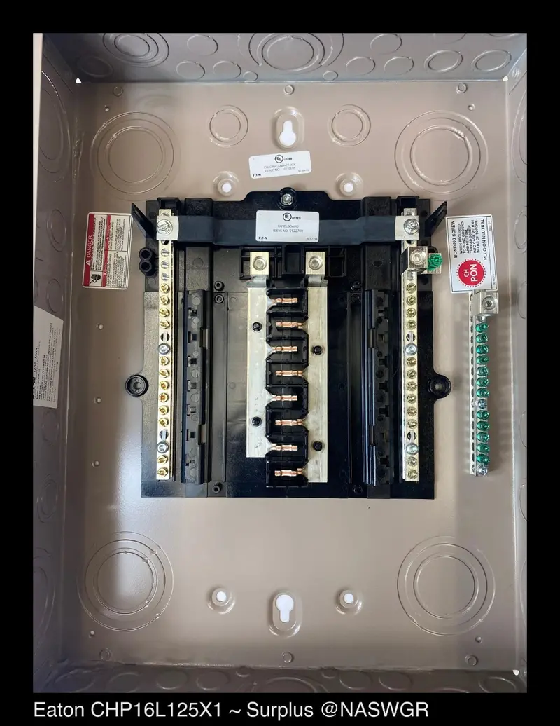 Eaton Chp16L125X1 Ch-Series 125A Main Lug Load Center (240V, N1 Rated) 1