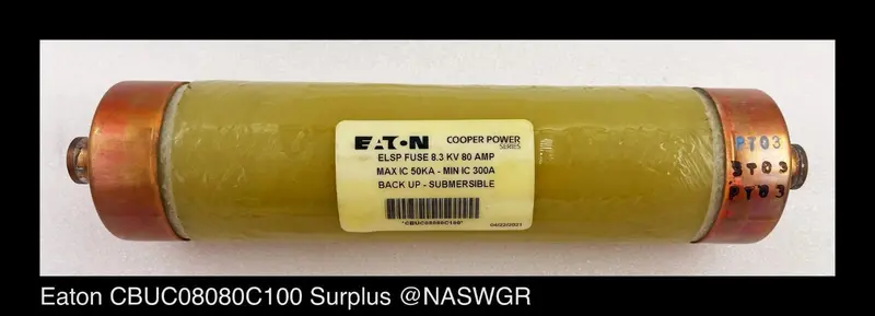 Eaton Cooper Cbuc08080C100 Current-Limiting Backup Fuse (80A, Surplus) 1