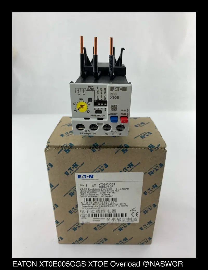 Eaton Cutler-Hammer Xtoe Electronic Overload Relay – 3–2647-111A Surplus 1