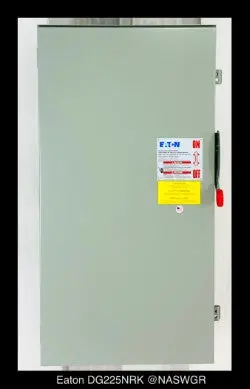 Eaton Dg225Nrk 400A/240V 2-Pole, 3-Wire General-Duty Safety Switch – Nema 3R, Unused 1
