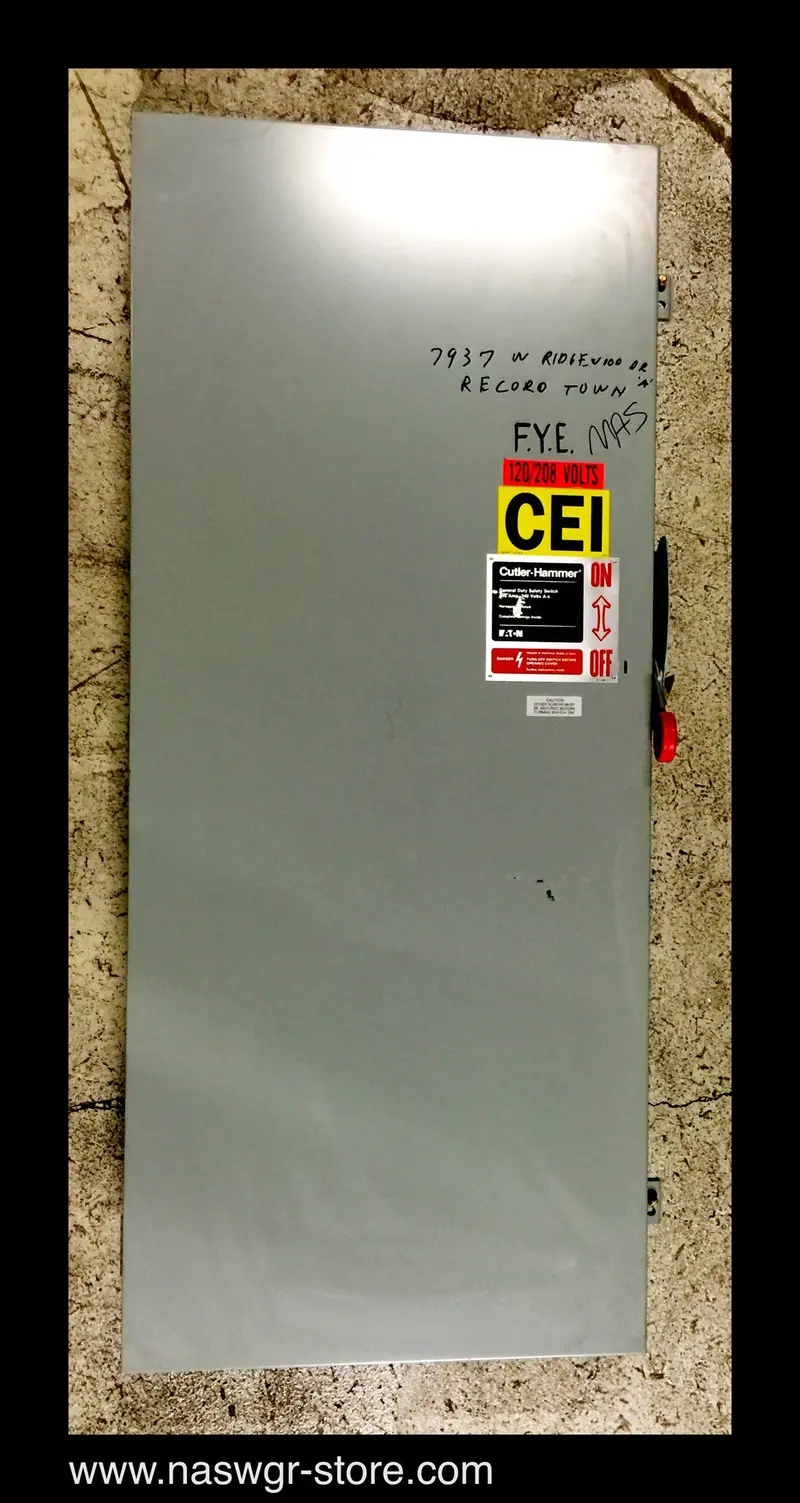 Eaton Dg325Fgk-Ls 400A 240V Three-Pole, Four-Wire General-Duty Safety Switch (N1) 1