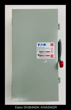Eaton Dh364Ndk 200A/600V 3-Pole, 4-Wire Heavy-Duty Safety Switch – Nema 12, Unused 1