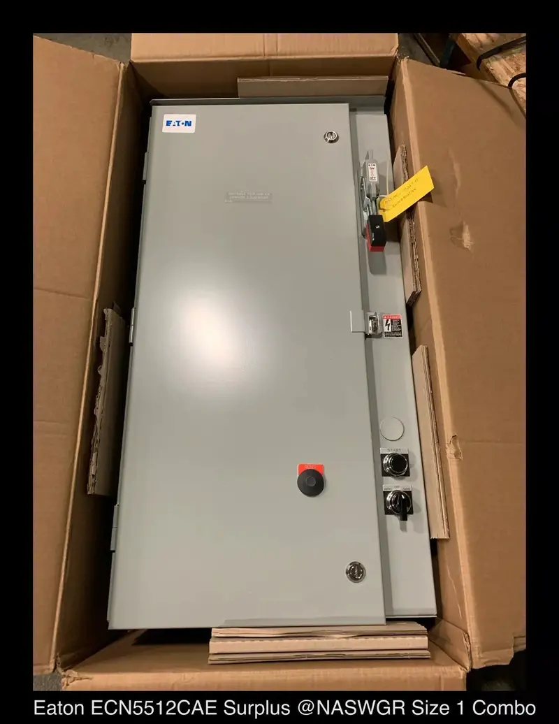 Eaton Ecn5512Cae Industrial Pump Control Panel – 30A, Size 1, 460Vac, Pre-Wired & Unused 1
