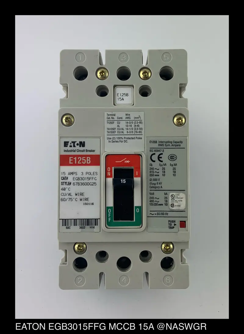 Eaton Egb3015Ffg 15A Molded Case Circuit Breaker — Compact Frame Design 1