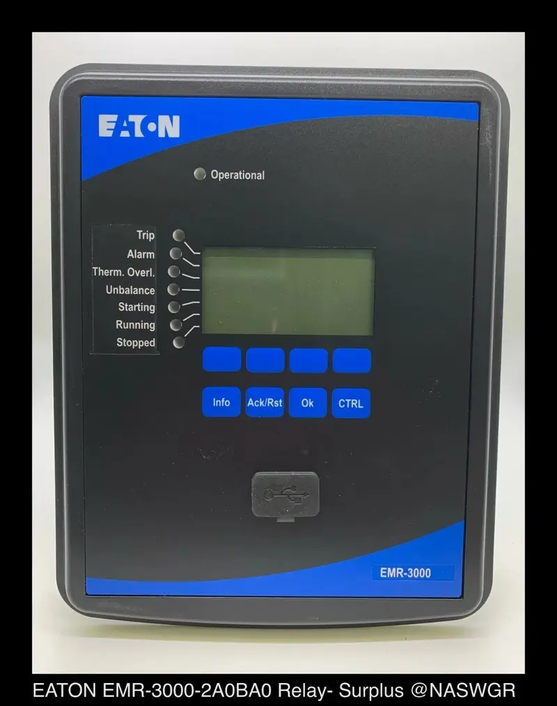 Eaton Emr-3000-2A0Ba0 Motor Control Relay – 65D1005G01, 2-Amp Auxiliary Contact 1