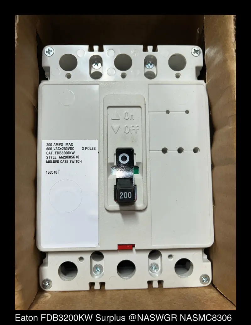 Eaton Fdb3200Kw 200A Molded Case Disconnect Switch – Industrial Grade 1
