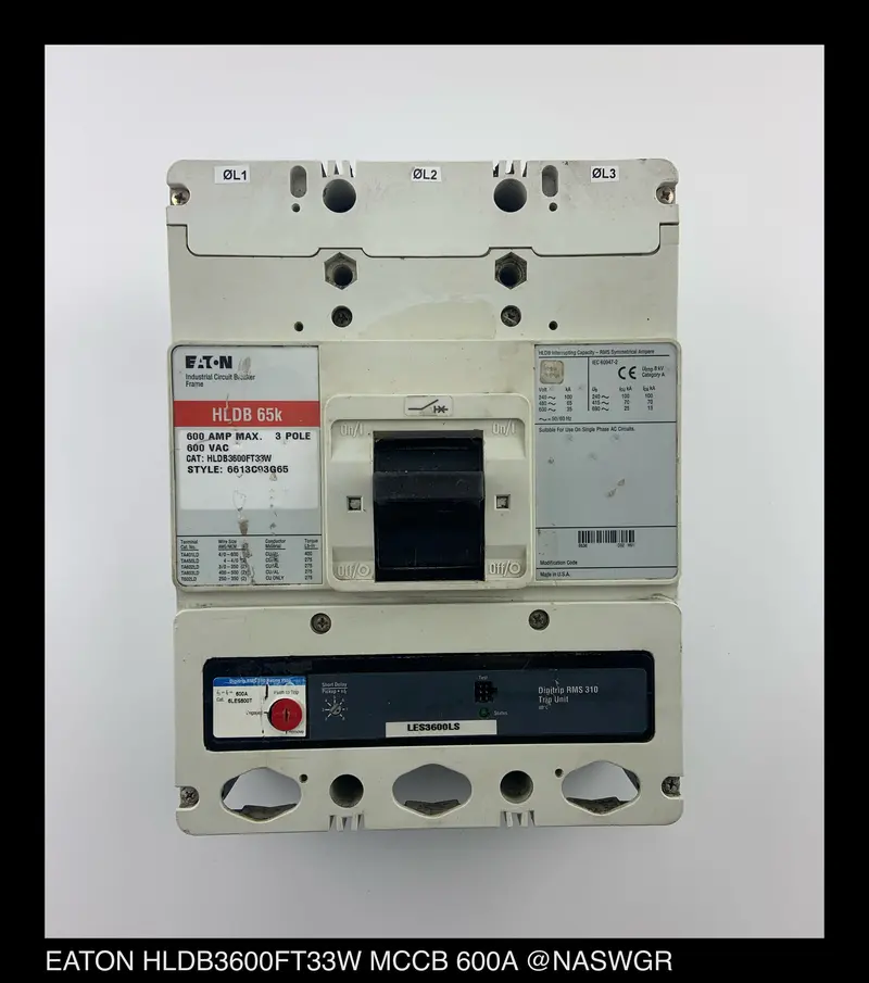 Eaton Hldb3600Ft33W 600A Molded Case Circuit Breaker – High-Performance Thermal-Magnetic Protection 1