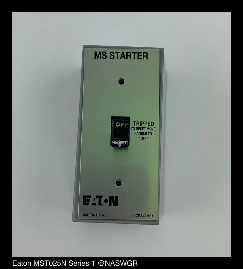 Eaton Mst02Sn Size 0 Nema 1 Motor Starter – Non-Reversing, 2-Pole – Unused 1