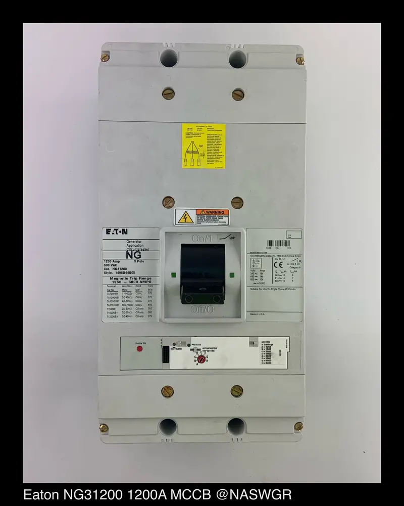 Eaton Ng31200 Generator-Ready Circuit Breaker – 1200A Molded Case – New/Unused 1