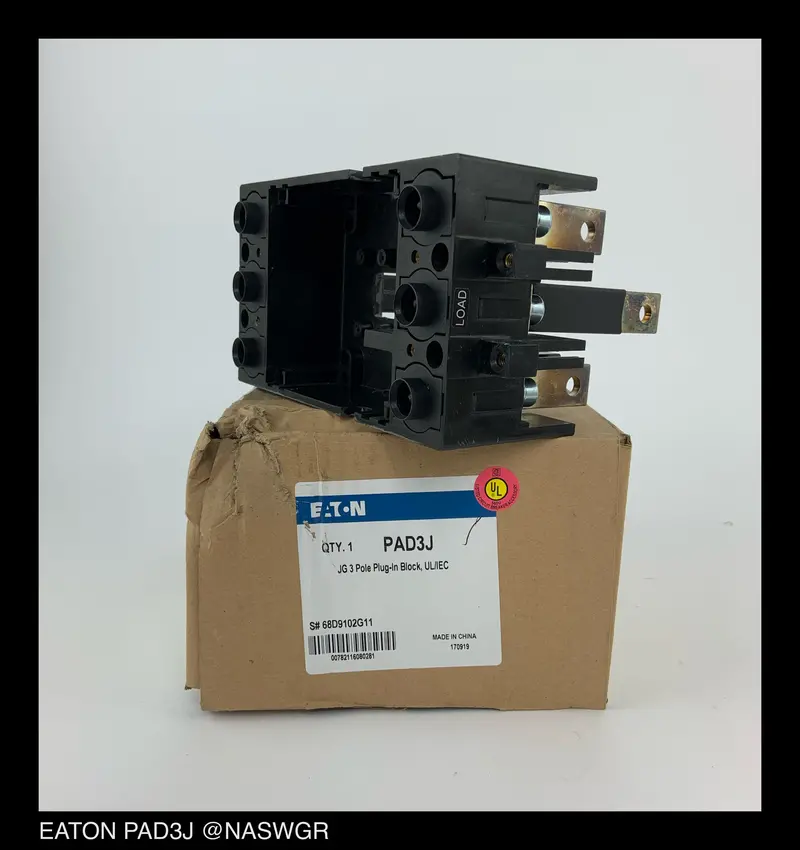 Eaton Pad3J Plug-In Block Kit Compatible With Jg-Frame Disconnects – New, Sealed 1