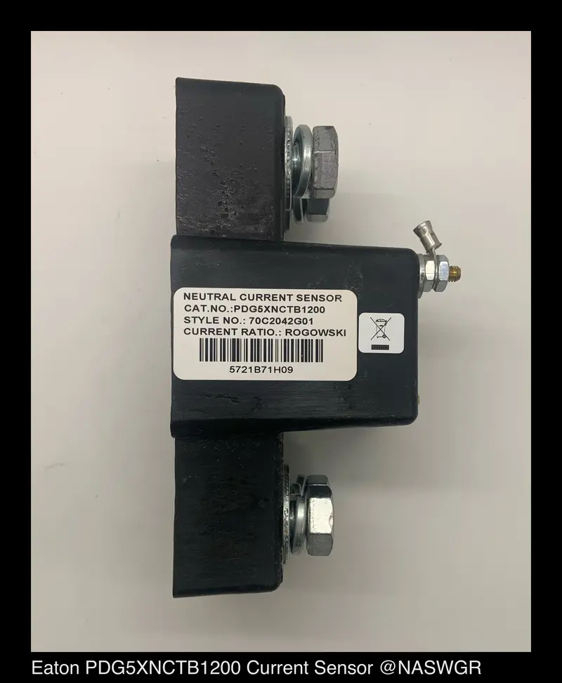 Eaton Pdg5Xnctb1200 Neutral Current Transformer – 1200A Rated, Unused 1
