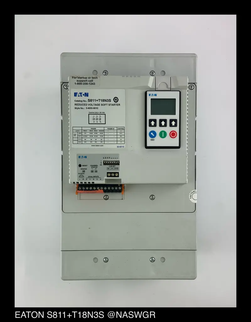 Eaton S811+T18N3S 180A Reduced-Voltage Soft Starter, Nema 3R Enclosed – New, Uninstalled 1