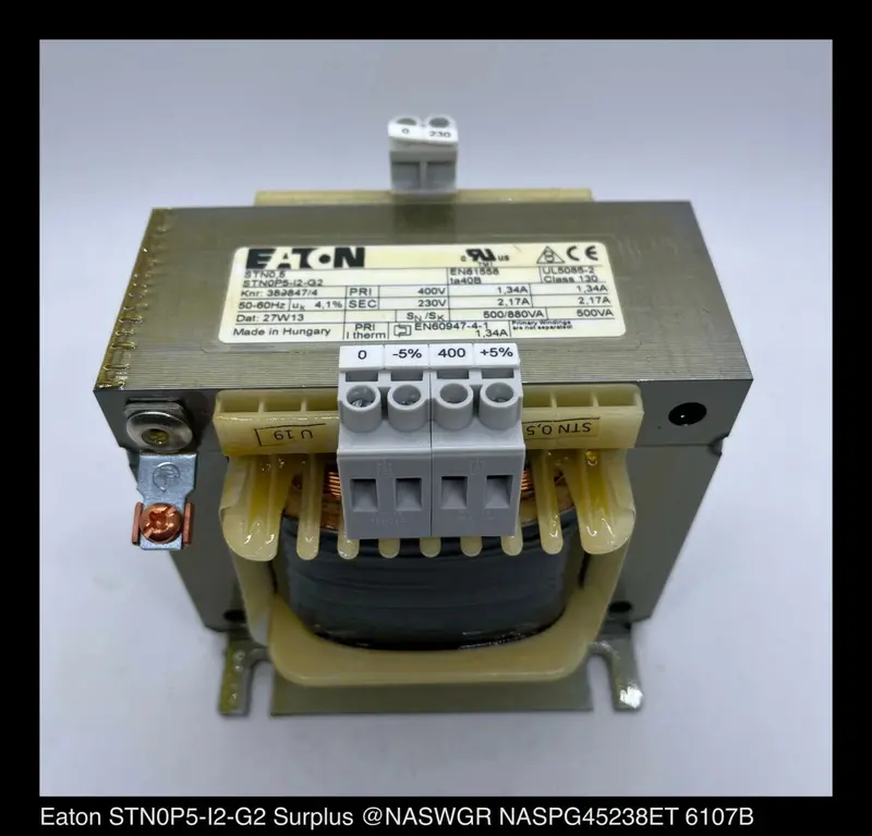 Eaton Stn0P5-I2-G2 Stn-Series Control Transformer – 400/230V, Surplus 1
