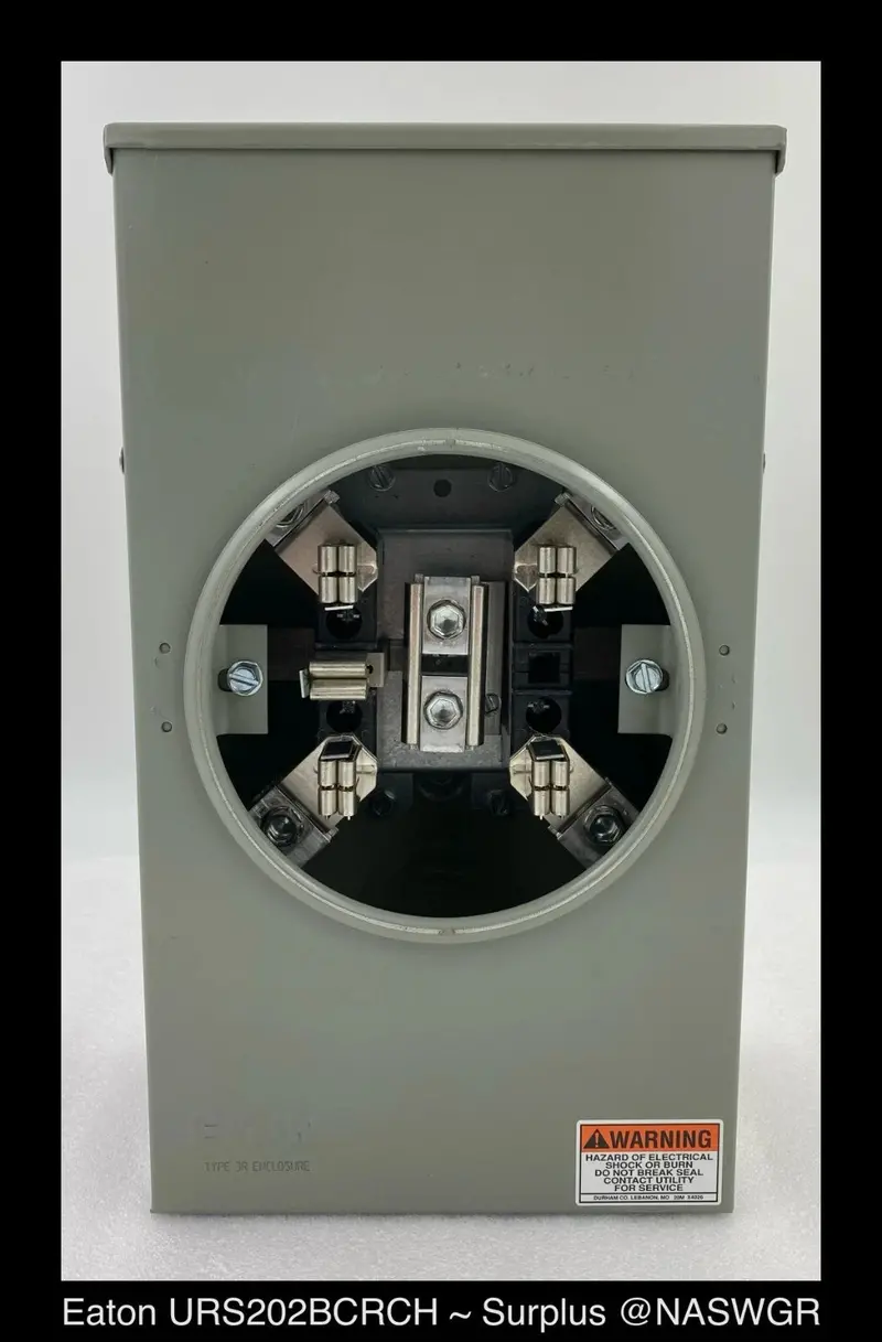 Eaton Urs202Bcrch 200A Single-Meter Socket (600V, Surplus) 1