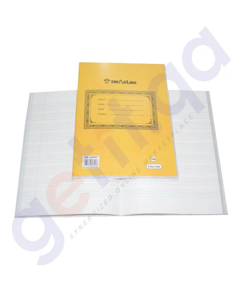 Eb-01817 4-Line Exercise Book – 100-Sheet Guided Writing Pad For Learners 1